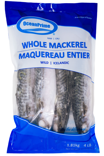 MACKEREL WHOLE 4LB BAG FROZEN