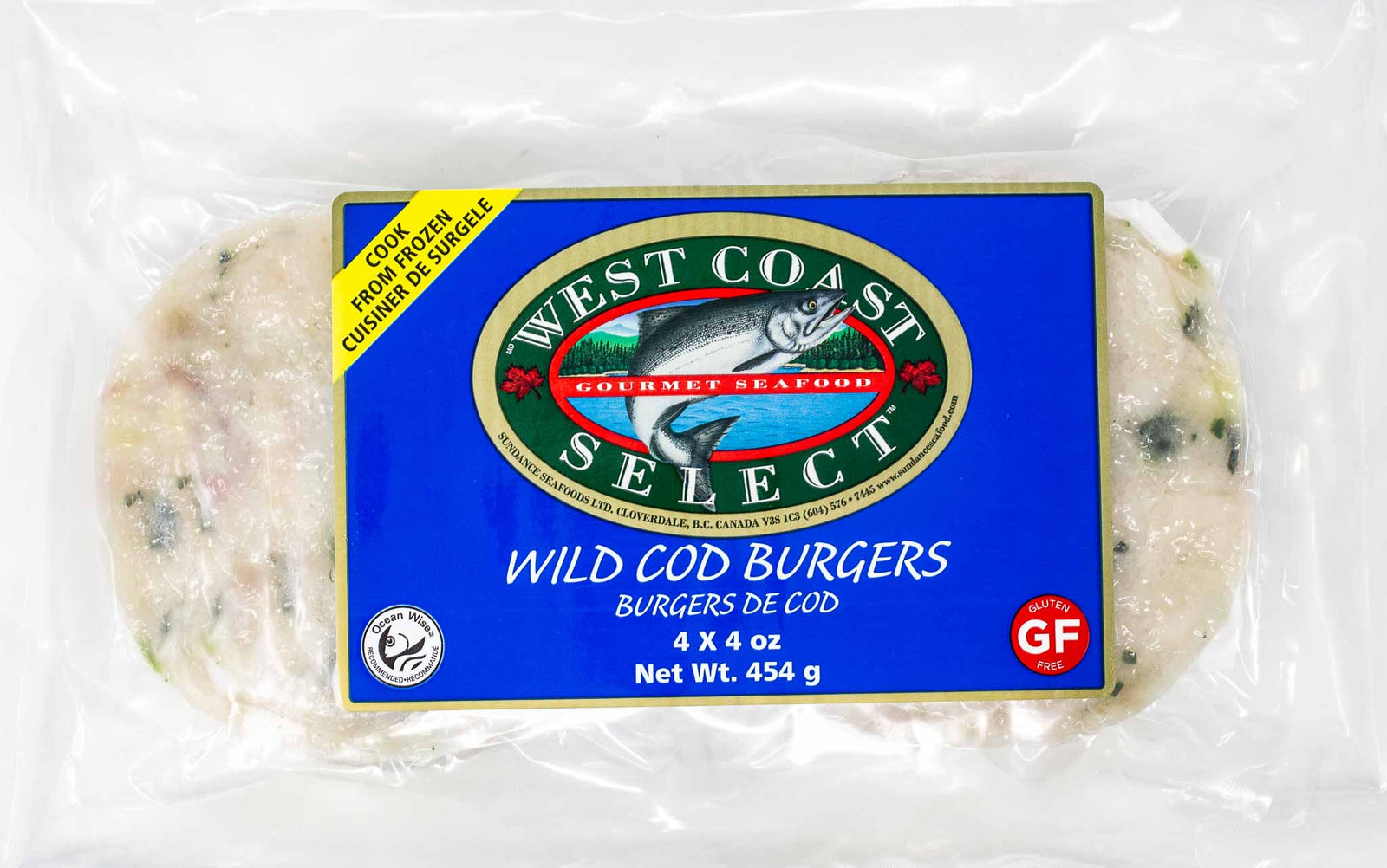WILD COD BURGER 4x4oz FROZEN