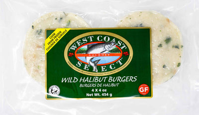 WILD HALIBUT BURGER 4x4oz FROZEN