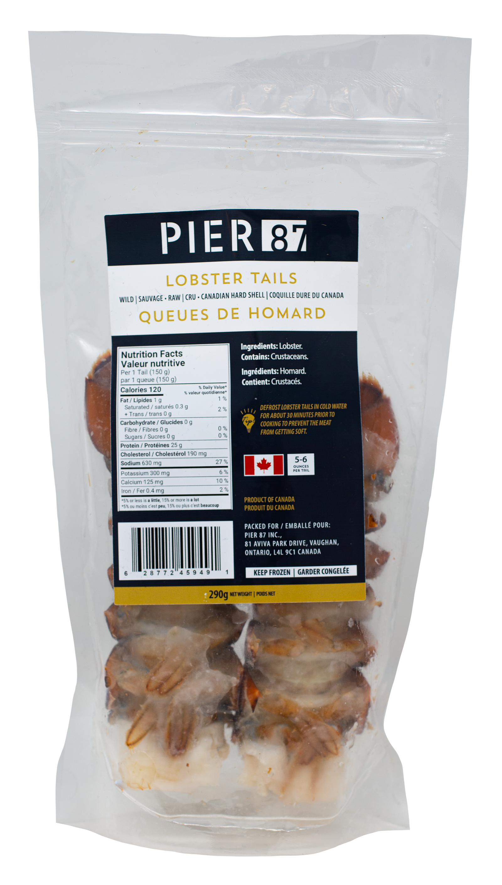 LOBSTER TAILS CDN 5-6 OZ/EA 2 PCS FROZEN