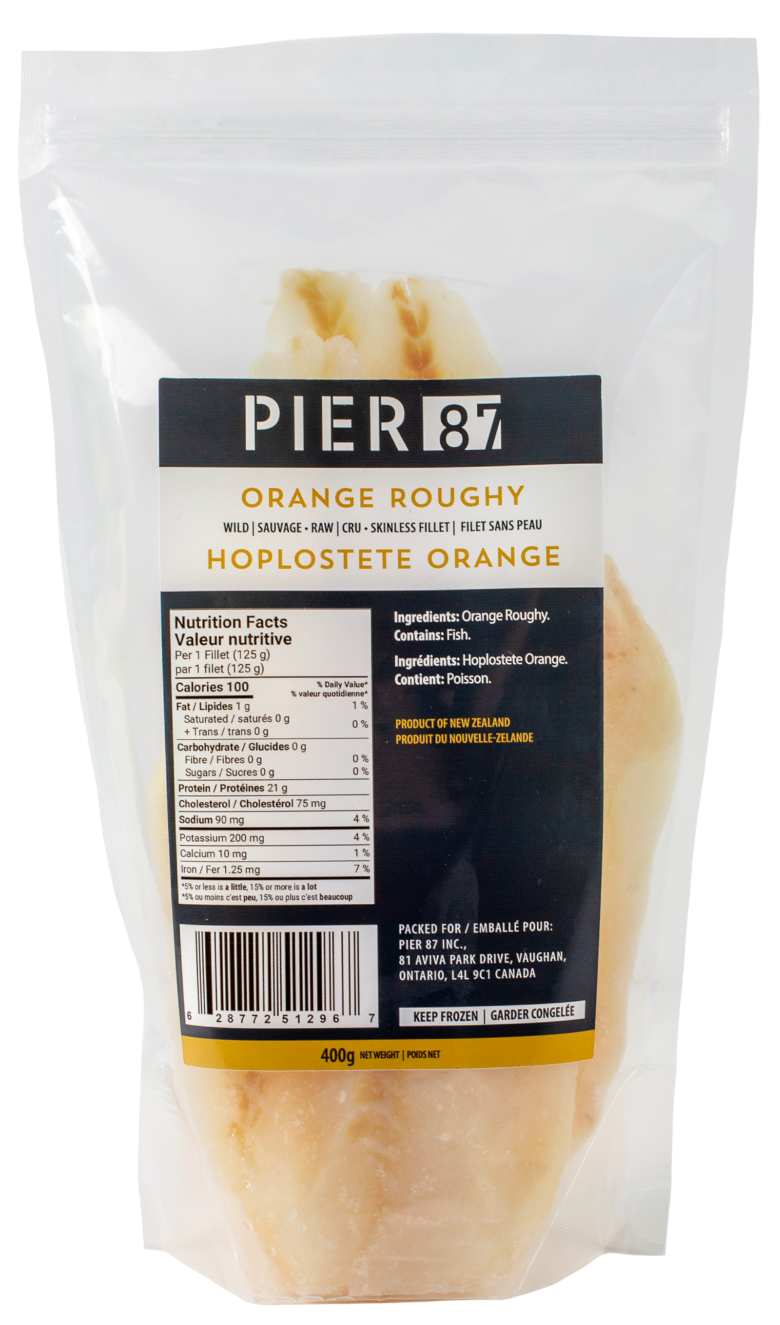 ORANGE ROUGHY MSC 400g by BAG FROZEN