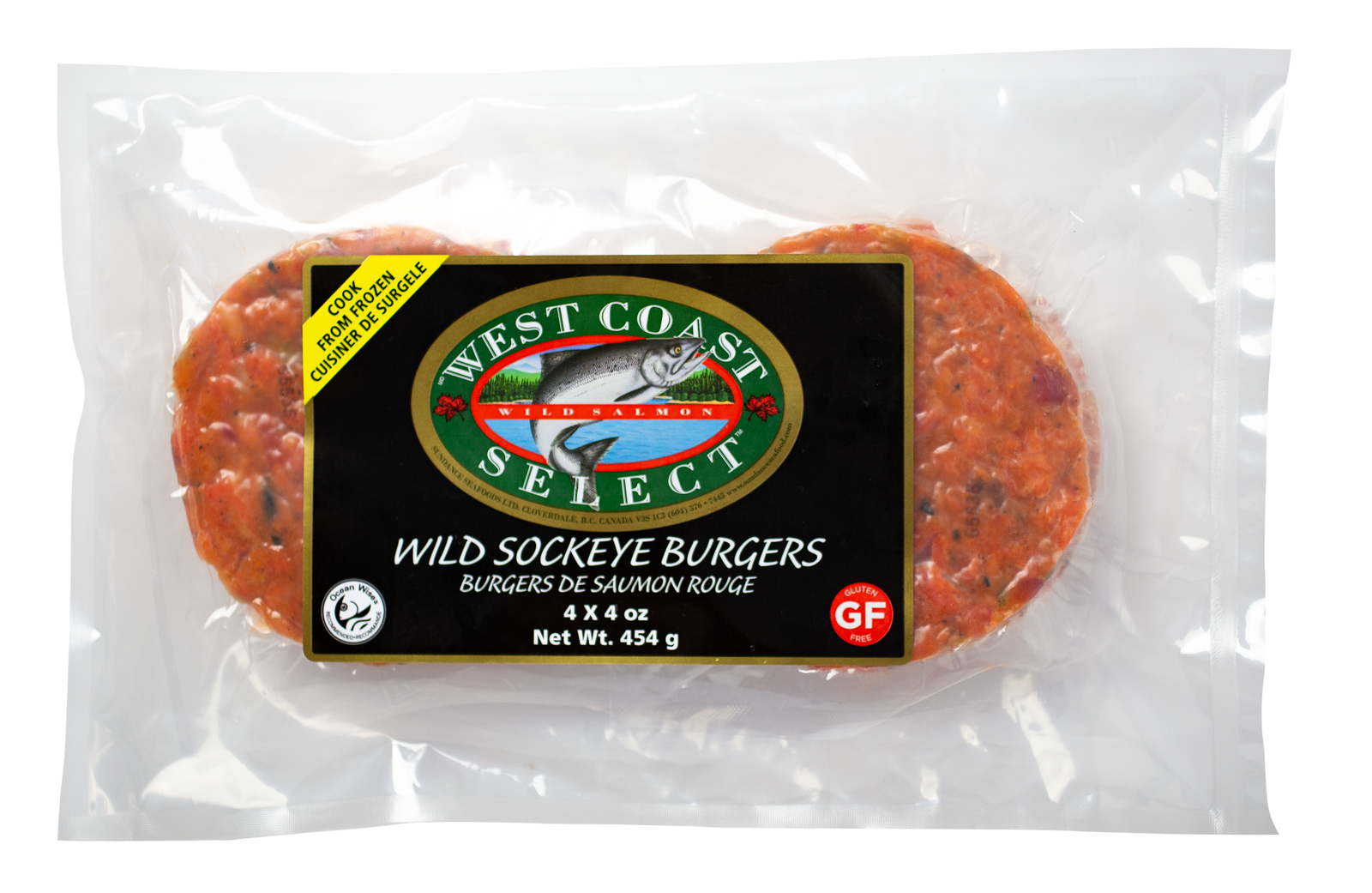 WILD SALMON BURGER 4x4oz FROZEN