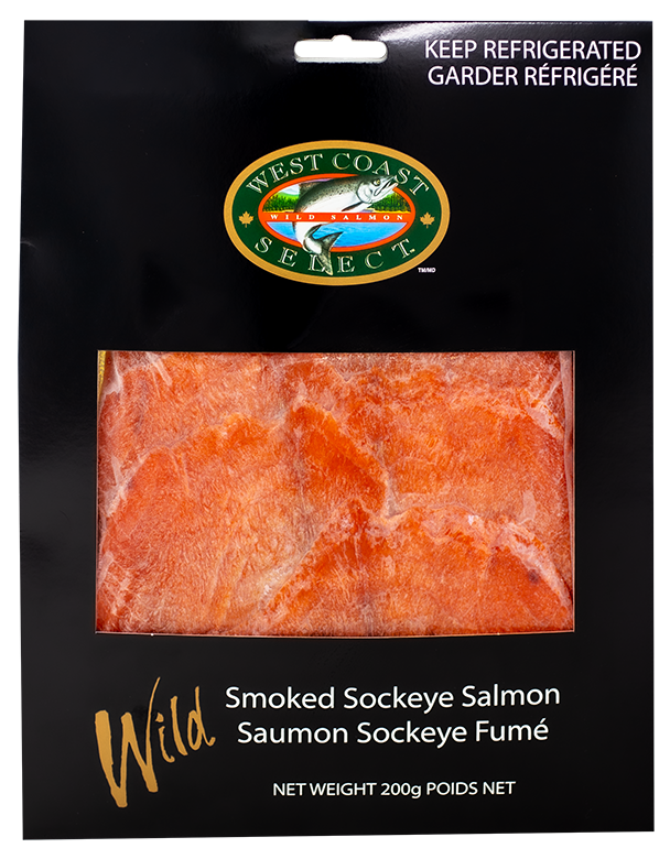 SMOKED WILD SALMON 200g WEST COAST SELECT FROZEN