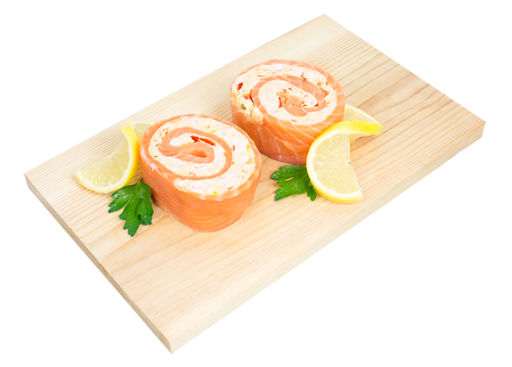 SALMON PINWHEELS 6oz IMITATION CRAB 2pc FROZEN