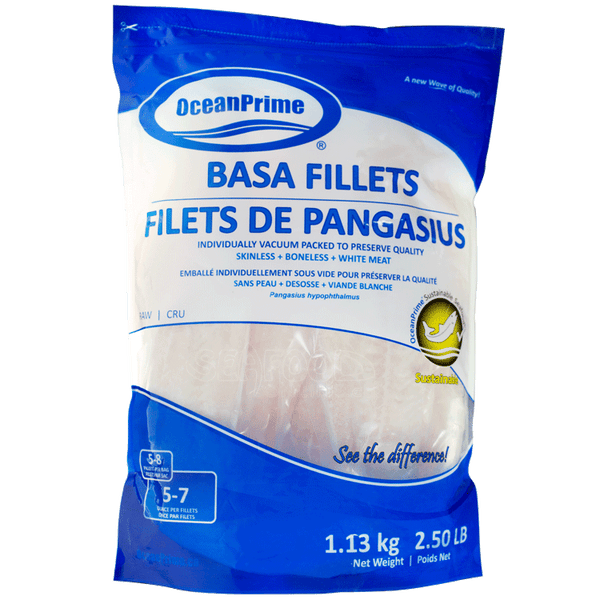 BASA FILLET 5-7oz 1.13 KG FROZEN - Seafood Online Canada